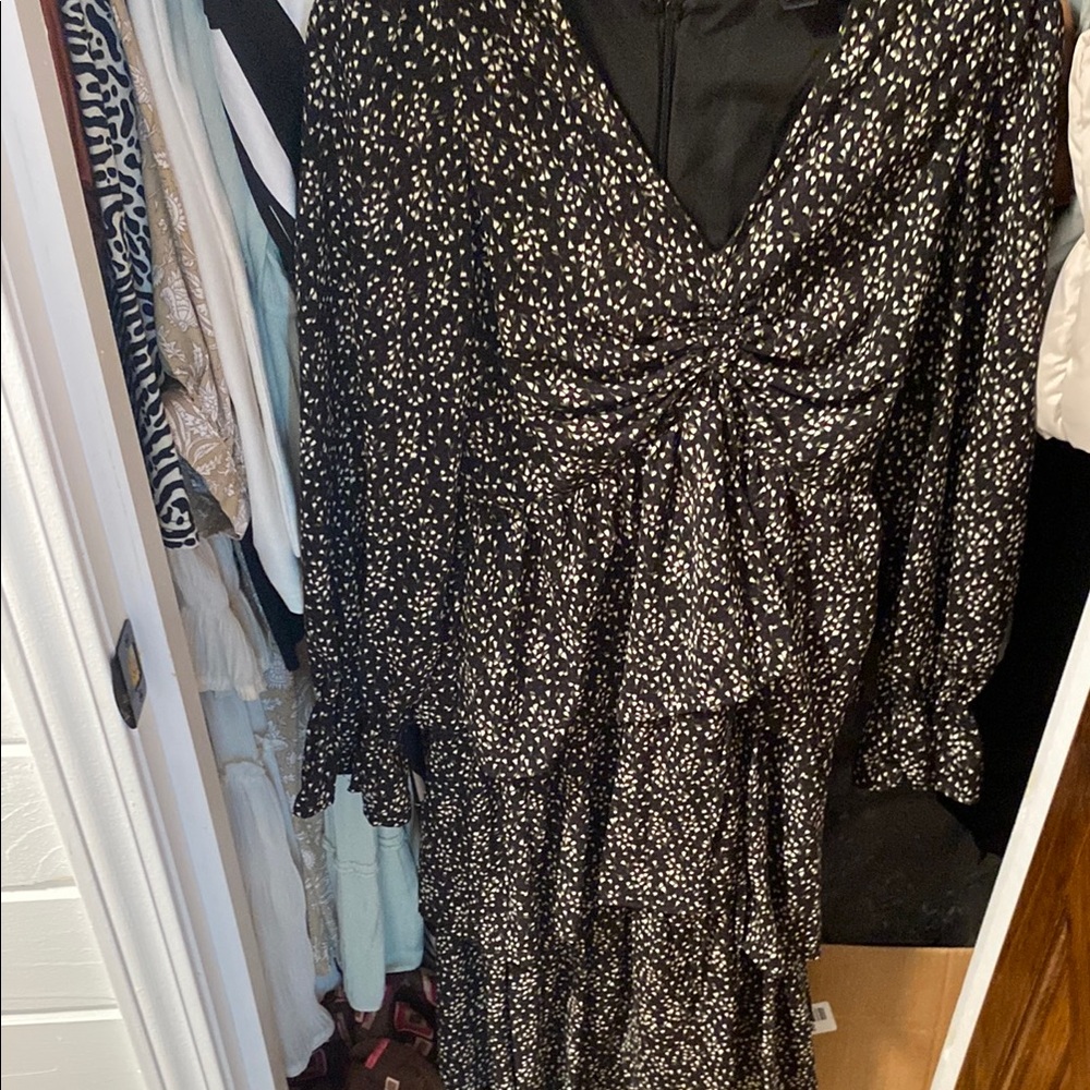 Elegant Black and White Women's Dress